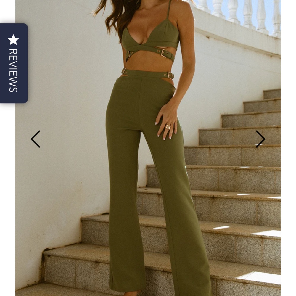 Runaway the label pant and crop top